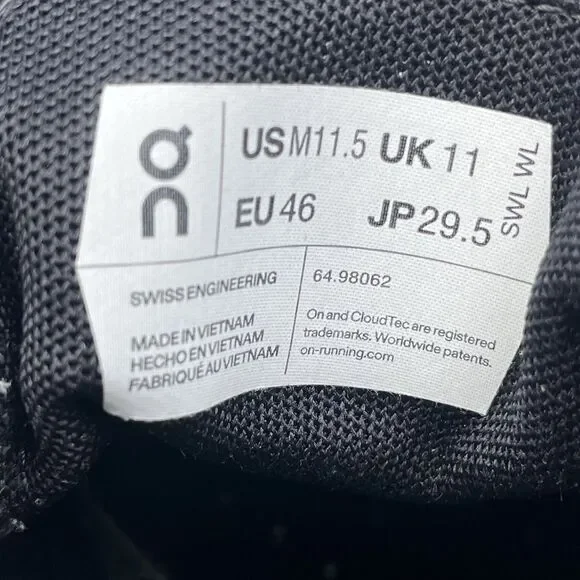 On Cloudvista Shoes Mens Size 11.5 Gray Trail Running Athletic Low Top Sneakers - Picture 13 of 13